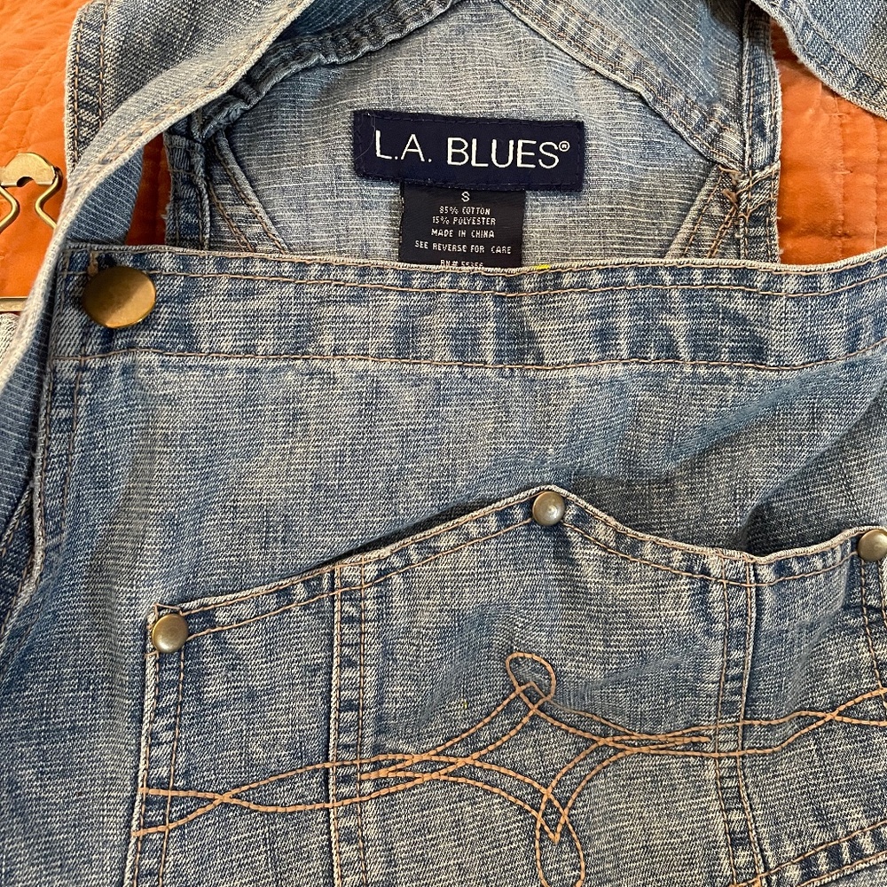 Vintage Overalls size Small LA BLUES! Y2K